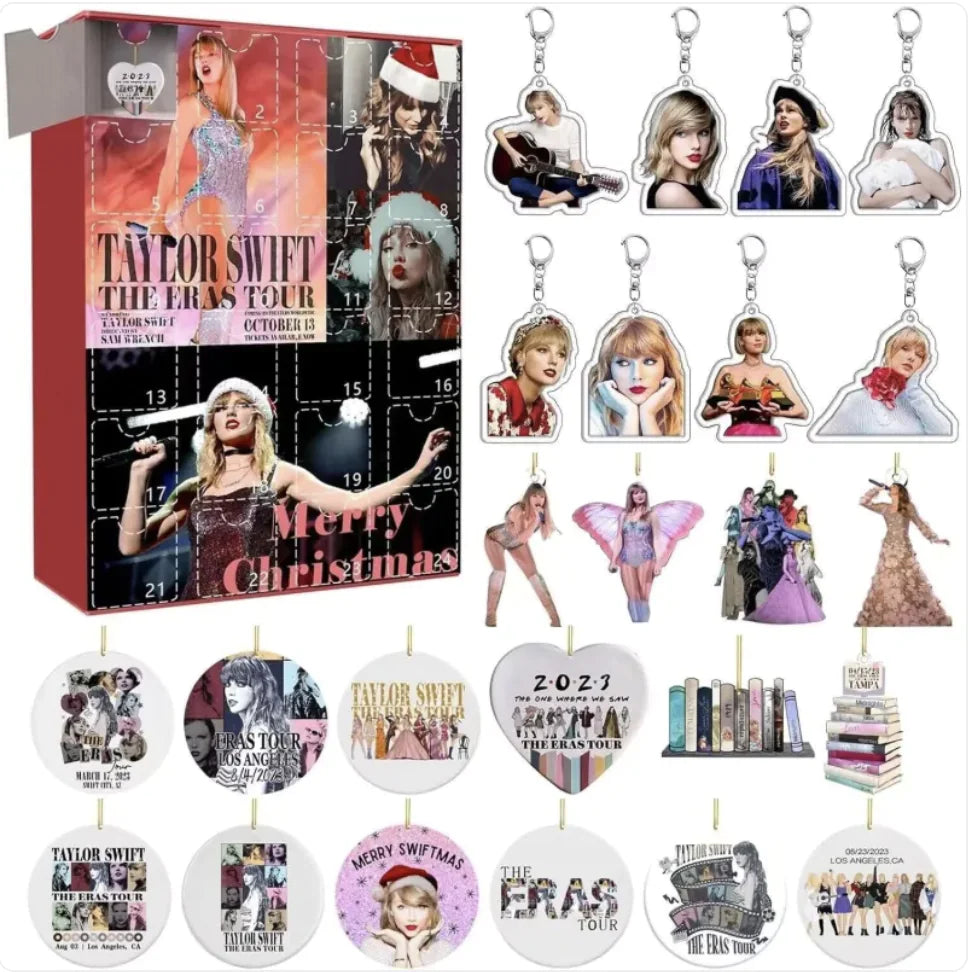 Christmas Advent Calendar Keychain β 24-Day Countdown for Kids & Adults, Cute Cartoon Ornament, 2024 Holiday Gift Idea