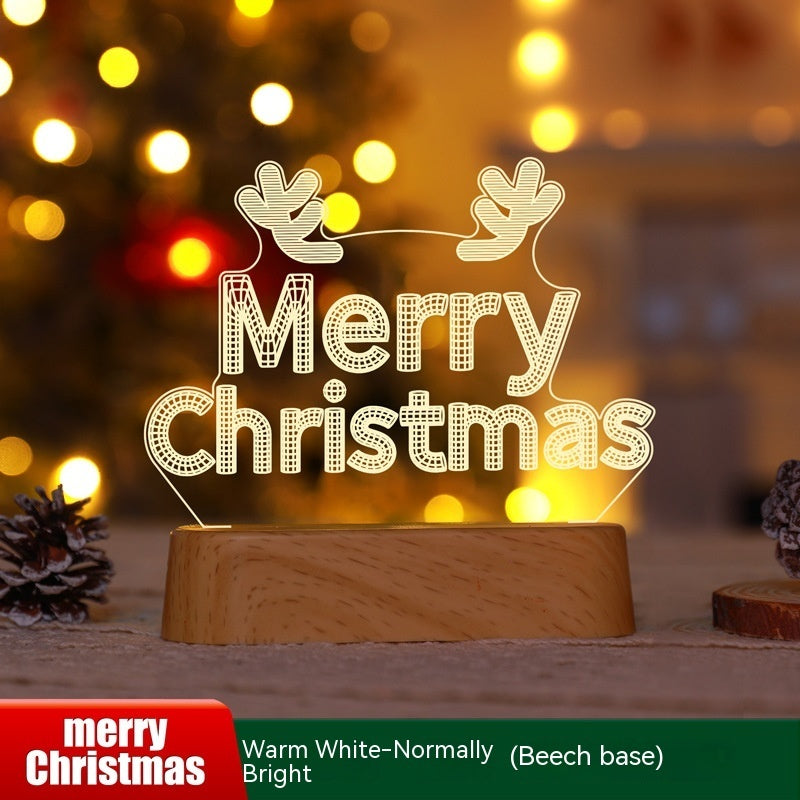Christmas Decoration 3D Lamp Acrylic LED  Christmas Ornament
