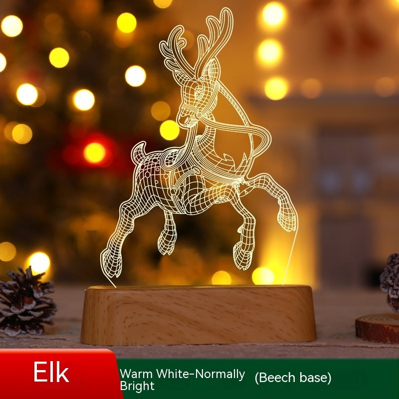 Christmas Decoration 3D Lamp Acrylic LED  Christmas Ornament