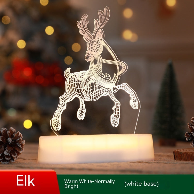 Christmas Decoration 3D Lamp Acrylic LED  Christmas Ornament