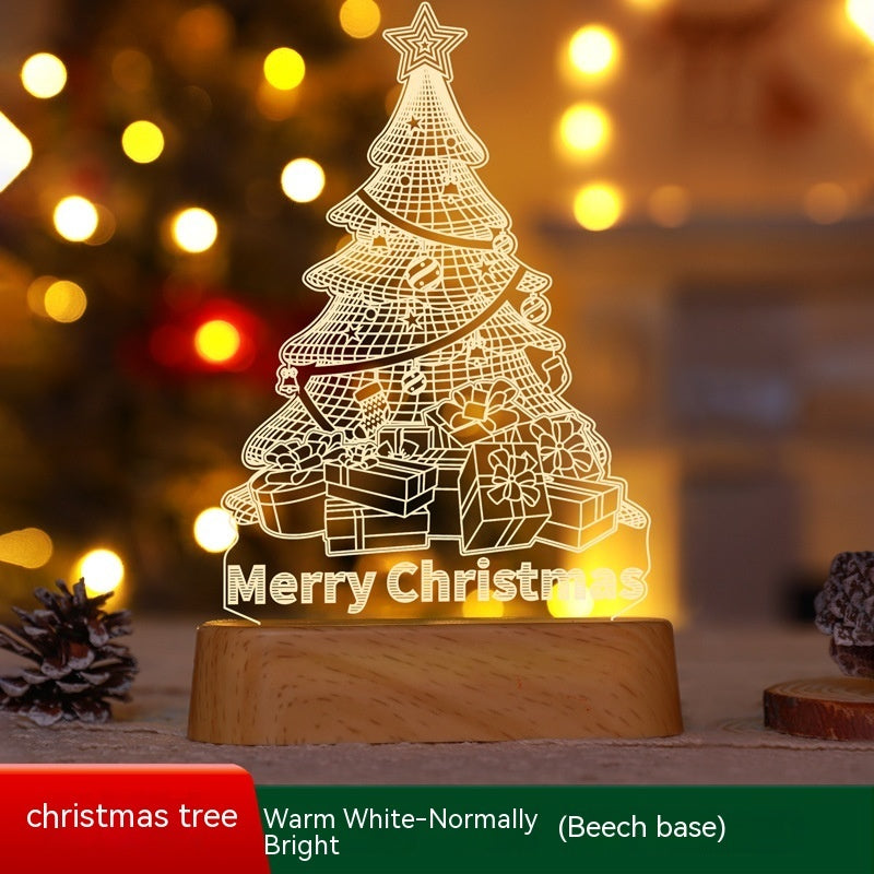Christmas Decoration 3D Lamp Acrylic LED  Christmas Ornament
