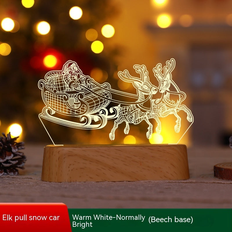 Christmas Decoration 3D Lamp Acrylic LED  Christmas Ornament
