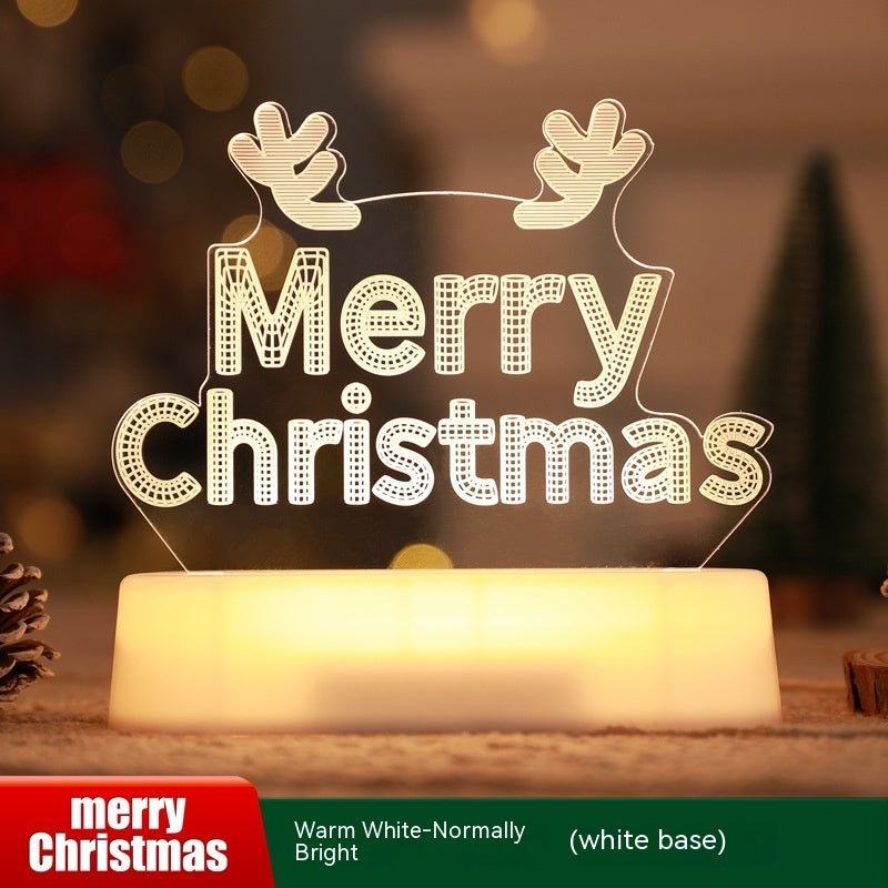 Christmas Decoration 3D Lamp Acrylic LED  Christmas Ornament