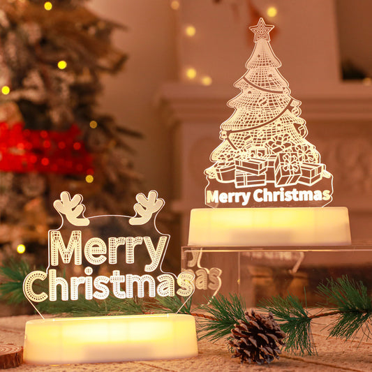 Christmas Decoration 3D Lamp Acrylic LED  Christmas Ornament