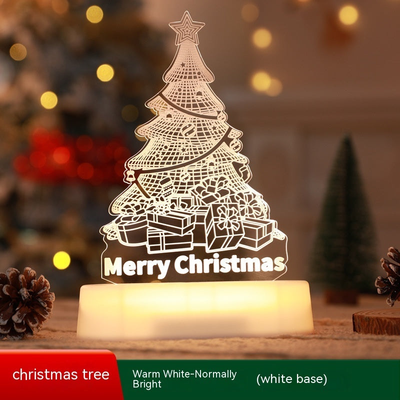 Christmas Decoration 3D Lamp Acrylic LED  Christmas Ornament