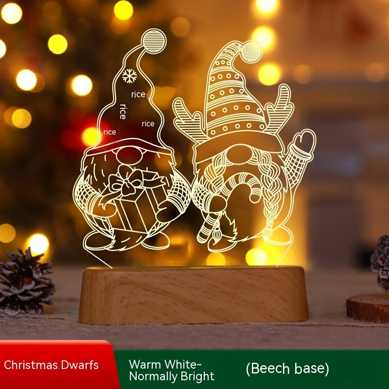 Christmas Decoration 3D Lamp Acrylic LED  Christmas Ornament